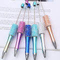 10PCS Creative Glitter Diamond Pen DIY Beaded Pen Wholesale Handmade BeadablePen Ball Pens Student School Office Gift. 