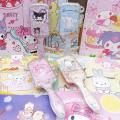 Sanrio Hair Brush Kuromi My Melody Kawaii Handle Combs Hello Kitty Cartoon Flowing Sand Series Comb Hair Cute Gifts for Children. 