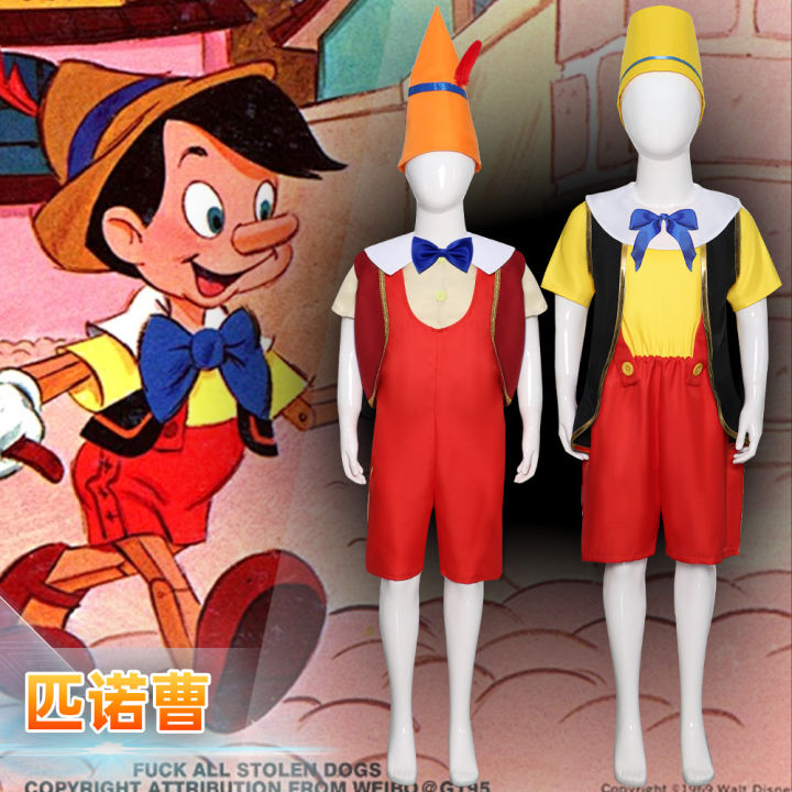 Halloween long nose Pinocchio children's cos costume Pinocchio Pinocchio cosplay costume performance costume