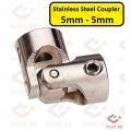 5-5mm SS Stainless Steel Coupler Joint 5mm To 5mm Motor Joint Shaft Coupling Adapters 5mm Shaft Connector 775 Motor Tools Sets 5mm Motor Joint Coupler Connectors. 