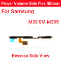 Samsung M20 SM-M205 Power on / off Switch Button Side Volume Up Down Buttons Flex Cable Replacement Parts.