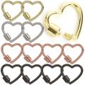 Heart Shape Spring Gate O Ring OpenLeather Bag Handbag Belt Strap Buckle Connect Keyring Pendant Key Chain Snap Clasp Clip.