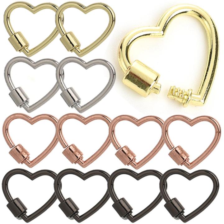 Heart Shape Spring Gate O Ring OpenLeather Bag Handbag Belt Strap Buckle Connect Keyring Pendant Key Chain Snap Clasp Clip
