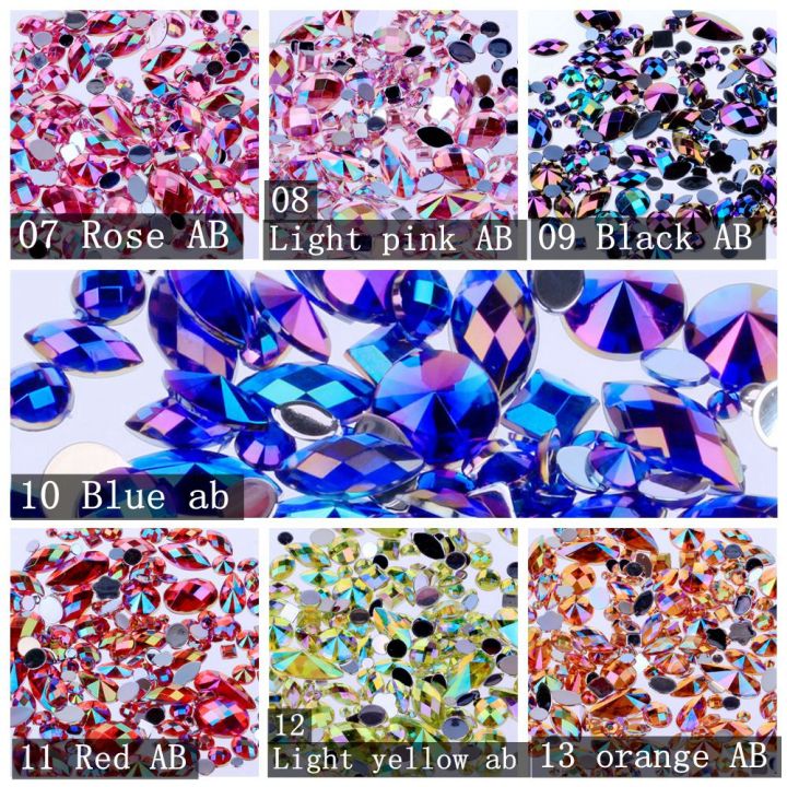 Mixed%20300pcs%20Crystal%20Clear%20AB%20Rhinestones%20DIY%20Non%20Hotfix%20Flatback%20Acrylic%20Nail%20Stones%20Gems%20For%203D%20Decorations%20-%20Image%205