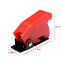12mm Flip Up Aircraft Style Toggle Switch Waterproof Safety Cover Cap Guard Dark Red. 