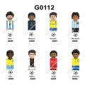 Football Players Mini Figures Soccer Minifigures Assemble Bricks Building Blocks Toys For Kid Messi Neymar Ronaldo Mbappe Muller BunnyGarden. 