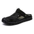 Sandals Men Leather Luxury Summer Beach Classic Hollow Breathable Soft Comfortable Slippers High Quality Big Size Roman Shoes. 