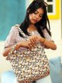Stylish Hand Painted Abstract Design Top Handle Bags.
