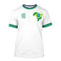 Brazil Jersey Men's T-shirt Brazilian Flag Selection Football Team Shirt O-Neck Oversized Cotton Short Sleeve Men's Clothing Top. 
