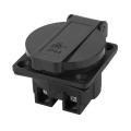Industrial Waterproof Black German Style Socket for Generator 250V 16A.