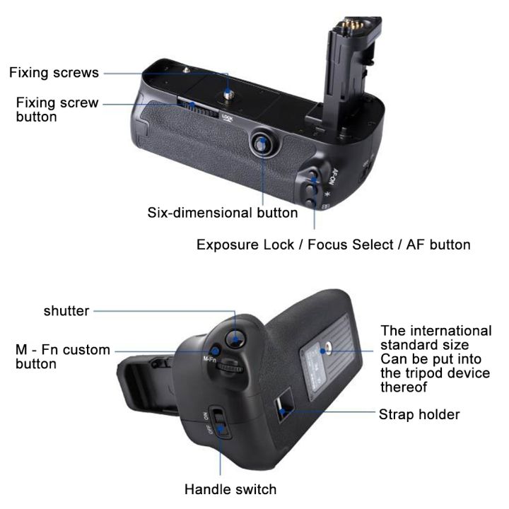 PULUZ%20Vertical%20Camera%20Ba-tte-ry%20Grip%20for%20Canon%20EOS%205D%20Mark%20IV%20Digital%20SLR%20Camera%20,Use%202*Canon%20LP-E6%20/%20LP-E6N,Aperture%20value%20/%20Exposure%20compensation%20button,%20AF%20point%20selector%20/%20Magnify%20button,%20AE%20lock%20/%20FE%20lock%20/%20Index%20/%20Reduce%20button.%20-%20Image%207