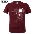 CPU Processor Circuit Diagram T Shirt Men Summer Cotton T-shirt Men's Funny Tops Fashion Tees Homme Brand UniClothes C99. 