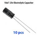 10uF 25V Electrolytic Capacitor. 