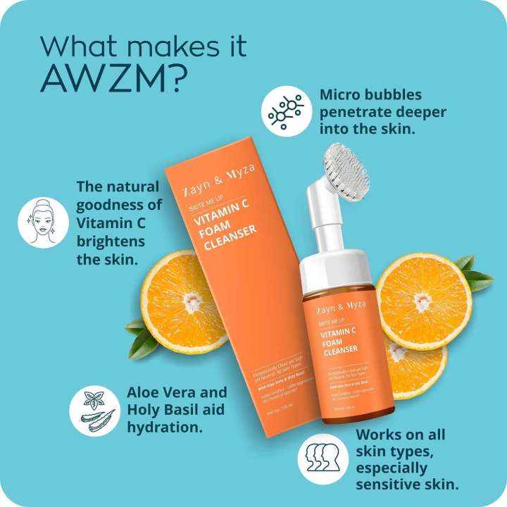 Zayn & Myza Foaming Face Wash (100ml) - Vitamin C
