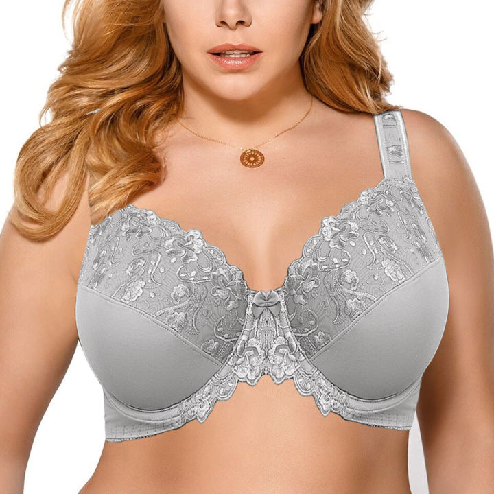 Women's%20Lace%20Bra%20Minimizer%20Bras%20For%20Women%20Full%20Cup%20Non-Padded%20Underwire%20Floral%20Embroidery%20for%20Female%20Plus%20Size%20Bra%20C%20D%20E%20F%20G%20H%20-%20Image%204