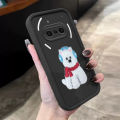 Tokifu For Nothing Phone 3A With DIY Cute Puppy Sticker - Step Lens Full Pack Thickened Anti-Drop Silicone Phone Case. 