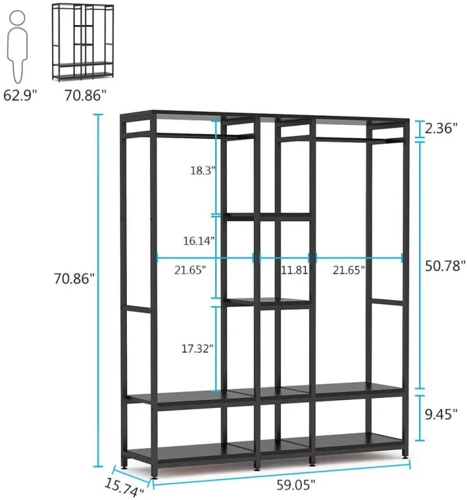 Standing%20Closet%20Organizer%20Heavy%20Duty%20Metal%20Garment%20Rack%20with%20Wood%20Shelves%20Extra%20Large%20Wardrobe%20-%20Image%205