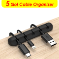 Cable Organizer 5 Slot CO-7S Zymak Silicone Cable Organizer For Charging Cable Usb Data Cable Fast Charger Magnetic Cable winder box storage. 