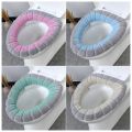 Toilet Seat Cover Mat Winter Warm Bathroom Toilet Pad Cushion With Handle Soft Washable Reusable Toilet Winter Accessories.