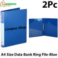 A4 Size Data Bank Ring File - Blue (2pcs). 