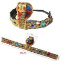 Adjustable size Snake-shaped headpiece Handcrafted Exquisite Intricate design Cleopatra headdress Lightweight Egypt hair accessories for Belly dance performances Costume parties Egyptian-themed.