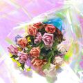 40 Pcs 59 cm x 57 cm Cellophane Wrap Paper Iridescent Film Gift Wrap. 