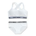 Girls Panty Sets Teenage Cotton Padded Training Bra+Panties Kids Sports Underwears 8-14Year.