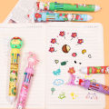 10Colors Ballpoint Pen Cartoon Bear 0.5mm Colorful Ink Gel Pens Silicone Kawaii Pens School Office Supplies Stationery.