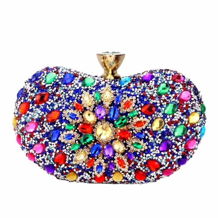 DG%20PEAFOWL%20Multi%20Color%20Partry%20Bags%20Crystal%20Women%20Evening%20Metal%20Clutches%20Bag%20Wedding%20Party%20Prom%20Bridal%20Handbag%20Purse%20-%20Image%203