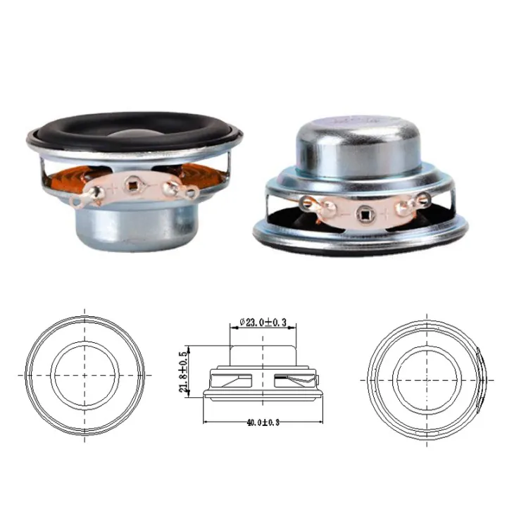40mm Mini Audio Portable Speaker 16 Core 4 Ohm 5W Full Range Speaker Rubber Side Neodymium Iron Boron Magnetic Speaker
