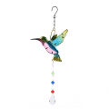 Hummingbird Aeolian Bells Crystal Pendant Rainbow Sun Catcher Lighting Garden Courtyard Decoration Chandelier Crystal Accessories. 