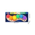 Wooden Rotating Gear Caterar Game Children Kids Color Recognition Enlightenment Early Learning Educational Toys.