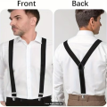 Menâs Adjustable Suspenders Braces â Elastic Y-Back Trouser Holder.
