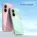 Tokifu For Realme C67 4G Deluxe Fashion 6D Electroplate Border Shiny Phone Back Cover Soft Silicone Case.