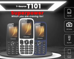 Bilashmart T-Source T101 Type-C Long Lasting Battery Backup   Wireless FM Radio Feature Phone  দৈনন্দিন ব্যবহারের জন্য পারফেক্ট  ফোন