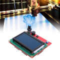 12864 LCD Control Module Panel Display Motherboard 3D Printer Smart Controller + 2Pcs Lines. 