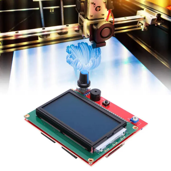 12864%20LCD%20Control%20Module%20Panel%20Display%20Motherboard%203D%20Printer%20Smart%20Controller%20+%202Pcs%20Lines%20-%20Image%208