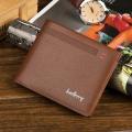 Baellerry Pu Leather Zipper Card Photo Holder Short Style Men Wallet Men Purse.