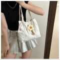 Sunflower Gentle High Value Bucket Bag Summer New Versatile Shoulder Fashion Tote Bag for Collage Coaching going Girls.