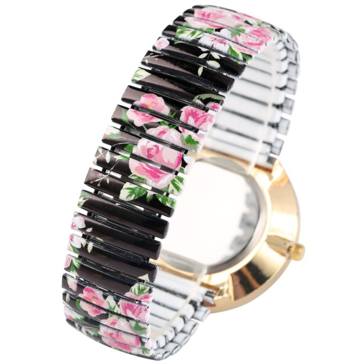 Fashion%20Women%20Quartz%20Watch%20Large%20Arabic%20Number%20Dial%20Ladies%20Wristwatch%20Unique%20Elastic%20Printing%20Strap%20Girls%20Watches%20Reloj%20Mujer%20-%20Image%202