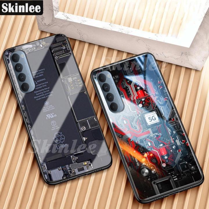 For OPPO Reno Pro Back Cover Version Theme Case Tempered Glass