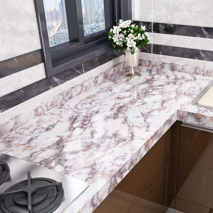 Self%20Adhesive%20white%20Marble%20Vinyl%20Wallpaper%20(5x2%20feet)%20Furniture%20Decorative%20Film%20Waterproof%20Wall%20Stickers%20-%20Image%205