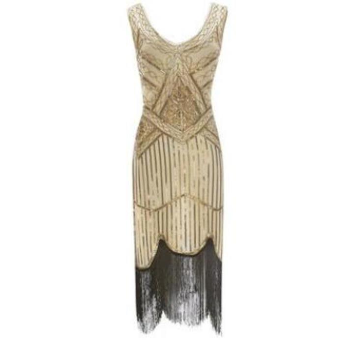 2020 Newest Women's 1920s Vintage Sequin Full Fringed Deco Inspired Flapper Dress Roaring 20s Great Gatsby Dress Vestidos
