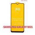 SAMSUNG GALAXY M21 / M31 Full Glue FULL Covered Tempered Glass Screen Protector - BLACK. 