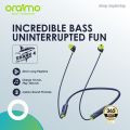 Oramo OEB-E30D Shark 4 - Dual EQ - 20-hr Playtime - IPX5 Waterproof - Neckband Wireless Earphone Bluetooth Headset. 