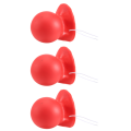3Pcs Red Clown Nose Honking Squeaking Clown Nose with Elastic Rope for Adults Halloween Cosplay Costume Accessories.