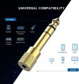 Adapter 6.35mm (1/4 Inch) Male to 3.5mm (1/8 Inch) Female and 3.5 mm Male Plug to 6.35 mm Female Jack, Audio Stereo TRS Converter Adapters (4 -Pack Gold Plated). 