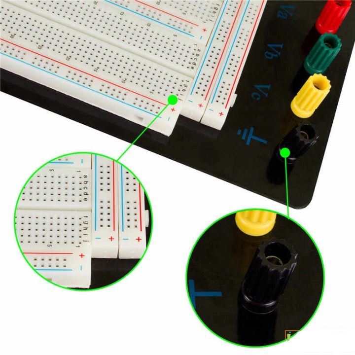 Breadboard%20Giant%20Solderless%203220%20Tie%20Points%20Pin%20Brass%20Metal%20Clips%20White%20Breadboard%20With%20Plate%20&%20Binding%20Post%20-%20Image%206