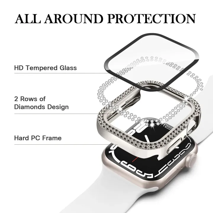 Glass+Diamond%20Cover%20For%20Apple%20watch%20case%2040mm%2044mm%2041mm%2045mm%2038mm%2042mm%20Bling%20Bumper%20Protector%20iWatch%20series%209%203%205%206%207%208%20se%20case%20-%20Image%203