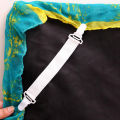 Bed Sheet Clip Grippers Suspender Cord Hook Loop Clasps Adjustabl Elastic Mattress Cover Non-slip Clip Straps Clothes Pegs.